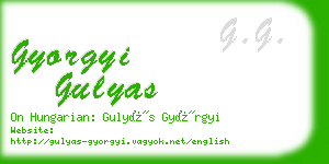 gyorgyi gulyas business card